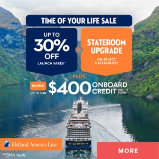 Holland America –  Time of Your Life Sale
