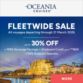Oceania Cruises – Fleetwide Sale