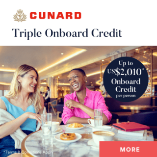 Cunard – Triple Onboard Credit